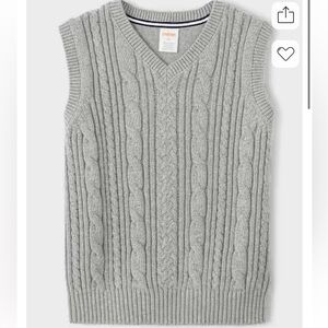 Gymboree Gray Cable Knit Sweater Vest